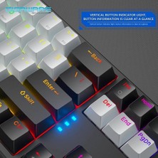 Valkyrie Blue Switch Dark Alien K710 71 Tuş Rgb Gaming Klavye - Mekanik Mavi Tuş Type-C  - 2 Kademe Yükseklik Siyahbeyaz