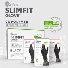 Reflex Slımfıt Glove Pudrasız Tek Kullanımlık Gıdaya Uygun Yeni Nesil Teknoloji Siyah M Beden Eldiven 100'LÜ Paket