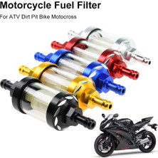 Pengfushop5 Kırmızı Stil C Alüminyum Alaşımlı Cam Motosiklet Gaz Yakıt Benzinli Yağ Filtresi Moto Aksesuarları Atv Dirt Pit Bike Motocross Için (Yurt Dışından)