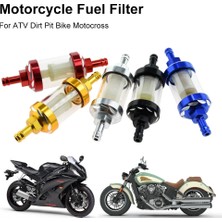 Pengfushop5 Kırmızı Stil C Alüminyum Alaşımlı Cam Motosiklet Gaz Yakıt Benzinli Yağ Filtresi Moto Aksesuarları Atv Dirt Pit Bike Motocross Için (Yurt Dışından)