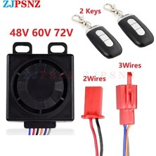 Pengfushop5 Koyu Gri Tarzı Evrensel 24V 36V 48V 60V 72V Ebike Alarm Sistemi Denetleyicisi Iki Anahtarlı Elektrikli Bisiklet Scooter Motosiklet Üç Tekerlekli Bisiklet (Yurt Dışından)