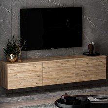 İnarch Dizayn Neon Duvara Monte 3 Kapaklı TV Sehpası – 160 cm – Minimal Tasarım