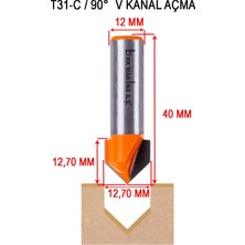 Brk V Kanal Açma Bıçağı Freze Q12*12,7*Q12 mm