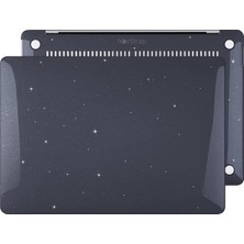 Novstrap Apple Macbook Air 15 Inç A2941 ile Uyumlu Kristal Parlak Simli Kılıf Sert Glitter