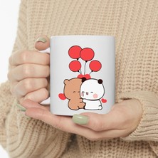 Bexdore Sevimli Bubu ve Dudu Kahve Kupa, Ayı Seramik Kupa, Panda Ayı Kupası, ,ingilizce Kupa