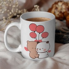 Bexdore Sevimli Bubu ve Dudu Kahve Kupa, Ayı Seramik Kupa, Panda Ayı Kupası, ,ingilizce Kupa
