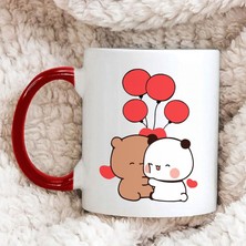 Bexdore Sevimli Bubu ve Dudu Kahve Kupa, Ayı Seramik Kupa, Panda Ayı Kupası, ,ingilizce Kupa
