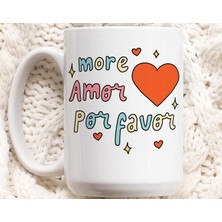 Bexdore Daha Fazla Amor Por Favor Kupa, Sevimli Aşk Doodle Kupa, Renkli Kupa,ingilizce Kupa