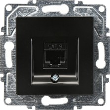 Günsan Eqona Metalik Siyah Tekli Data Prizi (RJ45 Cat6) Mek.