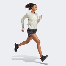 Adidas Run It Bl Short Kadın Siyah Koşu Şortu.-