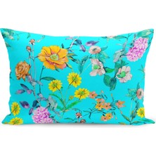 Filamente Çift Taraflı Dijital Baskı Kırlent Kılıfı Çiçek Bahçesi