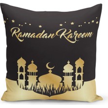 Filamente Ramazan Özel Desenli Çift Taraflı Dijital Baskılı Kırlent Kılıfı