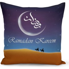 Filamente Ramazan Özel Desenli Çift Taraflı Dijital Baskılı Kırlent Kılıfı