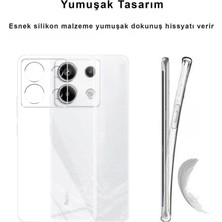 CepStok Xiaomi Redmi Note 13 Pro 5g Kılıf Şeffaf Kamera Korumalı Esnek Yumuşak Silikon