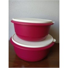Tupperware Miksim Fuşya Mayalama Yoğurma Karıştırma Kabı 2'li Set