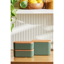 Karaca Massimo 3'lü Kavanoz/saklama Kabı Seti Yeşil