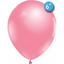 Kidspartim Metalik Pembe Balon 6 Inc