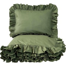 Mundo Lindo Çift Kişilik Fırfırlı  Pamuk 4 Parça Nevresim Takımı