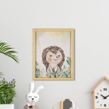 Ayışığı Dizayn Çocuk & Bebek Odası Leon-Aslan Temalı Ahşap Çerçeveli Poster Tekli Dekor Duvar Tablo Seti