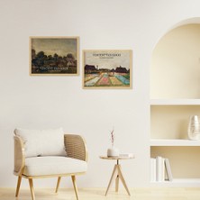 Ayışığı Dizayn Van Gogh Doğal Ahşap Çerçeveli 2'li Tablo Seti