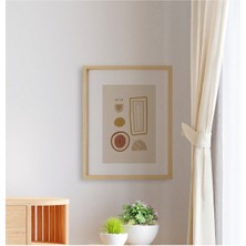 Ayışığı Dizayn Bohem-Moon Sun1-Ay Güneş Doğal Ahşap Çerçeveli Tekli Tablo Seti