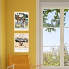 Ayışığı Dizayn Winslow Homer Doğal Ahşap Çerçeveli 2'li Tablo Seti