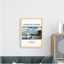 Ayışığı Dizayn Winslow Homer Salt Kettle Doğal Ahşap Çerçeveli Tekli Tablo Seti