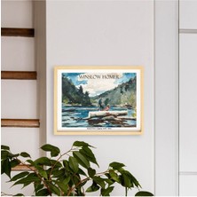 Ayışığı Dizayn Winslow Homer Hudson River Doğal Ahşap Çerçeveli Tekli Tablo Seti