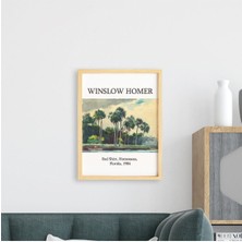 Ayışığı Dizayn Winslow Homer Red Shirt Doğal Ahşap Çerçeveli Tekli Tablo Seti