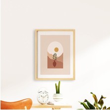 Ayışığı Dizayn Bohem-Gün3 Doğal Ahşap Çerçeveli Tekli Tablo Seti