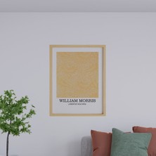 Ayışığı Dizayn William Morris Larkspur Doğal Ahşap Çerçeveli Tekli Tablo Seti