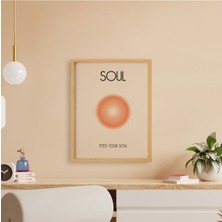 Ayışığı Dizayn Ruhunu Besle Doğal Ahşap Çerçeveli Tekli Tablo Seti