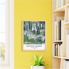 Ayışığı Dizayn Gustav Klimt Kirch Doğal Ahşap Çerçeveli Tekli Tablo Seti