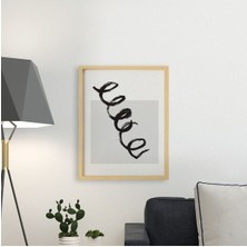 Ayışığı Dizayn Bohem-Abstract Line3 Doğal Ahşap Çerçeveli Tekli Tablo Seti