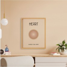 Ayışığı Dizayn Aura-Kalbini Uyandır Doğal Ahşap Çerçeveli Tekli Tablo Seti