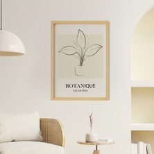 Ayışığı Dizayn Bohem & Iskandinav Botanique-Botanik Ahşap Çerçeveli Poster Tekli Dekor Duvar Tablo Seti