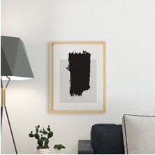 Ayışığı Dizayn Bohem-Abstract Line1 Doğal Ahşap Çerçeveli Tekli Tablo Seti