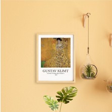 Ayışığı Dizayn Gustav Klimt Adele Doğal Ahşap Çerçeveli Tekli Tablo Seti