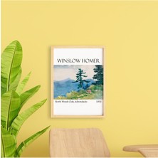 Ayışığı Dizayn Winslow Homer Wood Club Doğal Ahşap Çerçeveli Tekli Tablo Seti