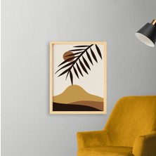Ayışığı Dizayn Bohem-Boho Style1 Doğal Ahşap Çerçeveli Tekli Tablo Seti