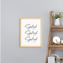 Ayışığı Dizayn Banyo-Splish Splash Splosh Doğal Ahşap Çerçeveli Tekli Tablo Seti