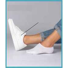 Arom Kadın Görünmez Sneakers Kısa Bambu Dikişsiz Beyaz Çorap 3 Çift