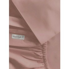 Mundo Lindo Pamuk Büyük Boy Tek Kişilik Lastikli Çarşaf Seti Pudra Pembe
