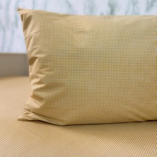 Mundo Lindo Pamuk Pötikare Tek Kişilik Lastiksiz 2 Parça Çarşaf Seti Hardal