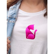 Tp Shop Kadın T-Shirt Pembe Kedi