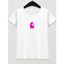 Tp Shop Kadın T-Shirt Pembe Kedi