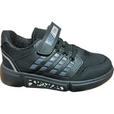 Meliten Kids Siyah Unisex Kids Sneaker Esnek Rahat Kalıp Çocuk Spor Ayakkabı Tam Kalıp Günlük Ayakkabı