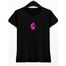Tp Shop Kadın T-Shirt Pembe Kedi