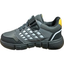 Meliten Kids Gri Siyah Unisex Kids Sneaker Esnek Rahat Kalıp Çocuk Spor Ayakkabı Tam Kalıp Günlük Ayakkabı