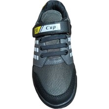 Meliten Kids Gri Siyah Unisex Kids Sneaker Esnek Rahat Kalıp Çocuk Spor Ayakkabı Tam Kalıp Günlük Ayakkabı